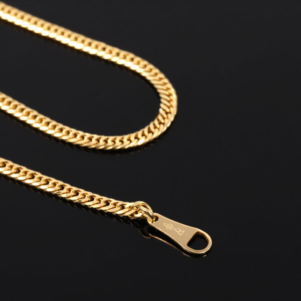 Pure gold Kihei necklace (6-sided cut double) 50cm/10g - 画像 (6)